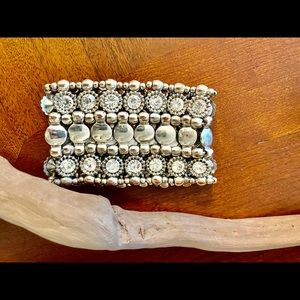 Silver Rhinestone Bracelet 3”Stretch